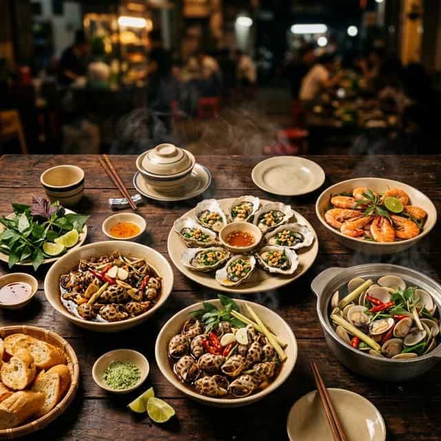 Thực đơn Quán Ốc Khánh